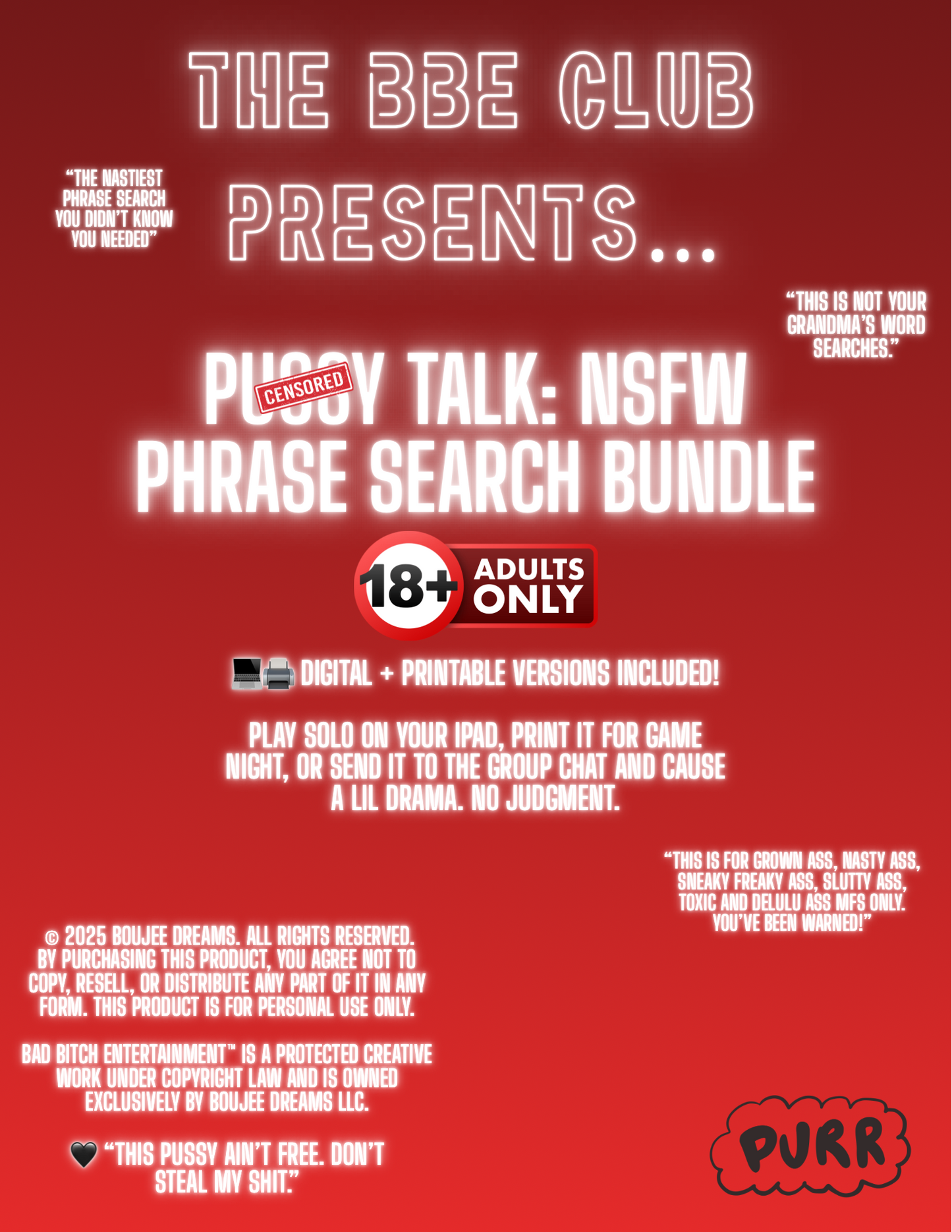 P*ssy Talk NSFW Phrase Search Bundle
