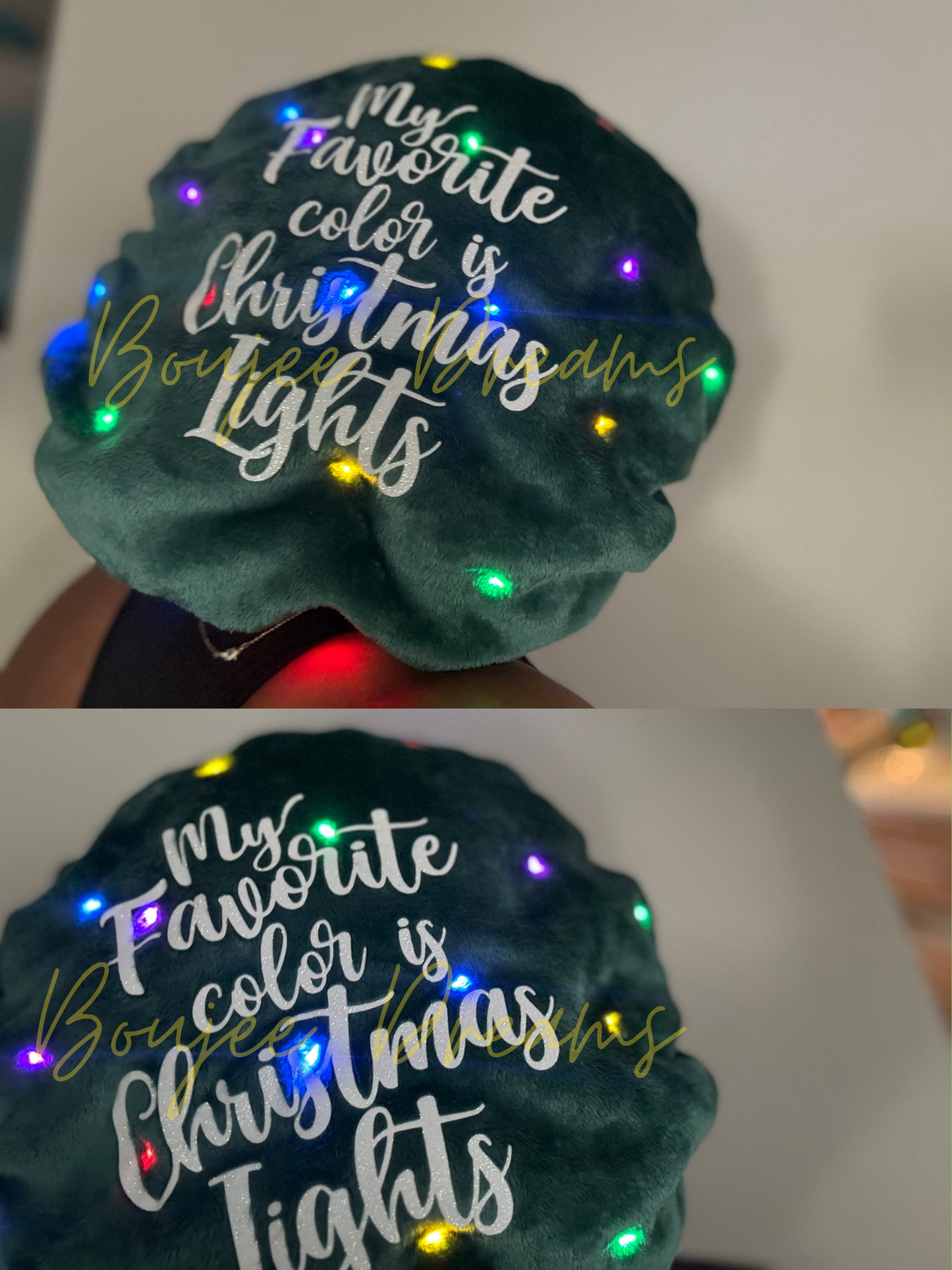 My Favorite Color is Christmas Lights Bonnet 🎄